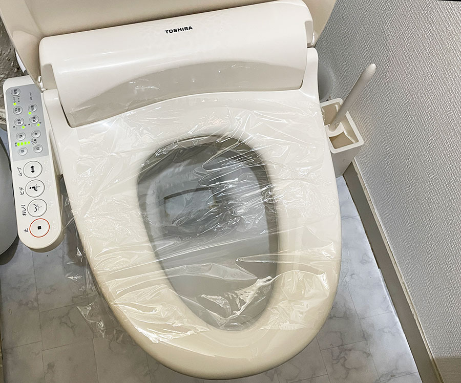 ウォシュレットの取り付け　動作テストします